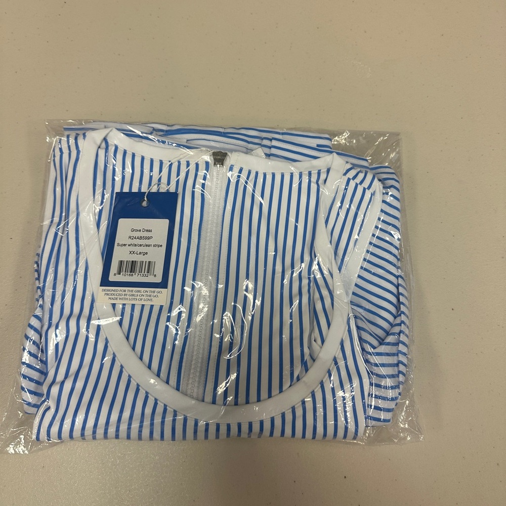 Addison Bay Blue and White Striped Dress